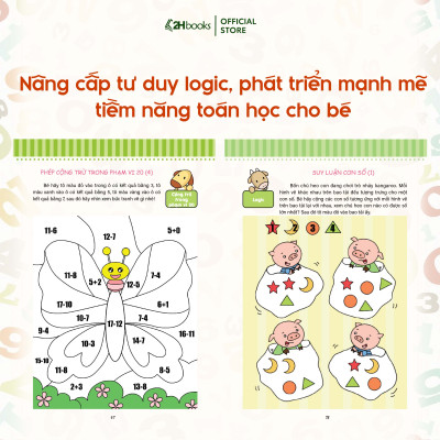 Combo 6 cuốn: Phát triển tiềm năng toán học cho trẻ - Toán  học cho trẻ mẫu giáo - Lớp chồi, Lớp lá, Lớp mầm (Tái bản 2021)- 2HBooks