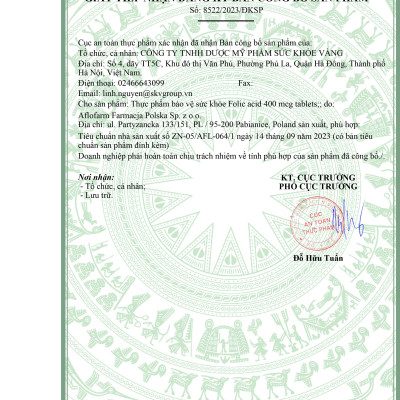 [Mua 2 tặng 1] Viên Uống Bà Bầu Folic Acid 400mcg Tablets | Giúp Bổ Sung Folic Acid - Nhập Khẩu Chính Hãng