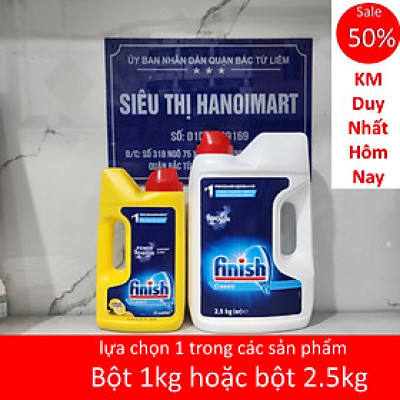 Combo Bột rửa bát finish 2.5kg+Muối rửa chén finish 1.2kg+nước bóng 1150ml