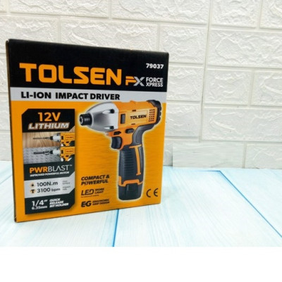 MÁY BẮT VÍT PIN 12V TOLSEN 79037 91PIN, 1 SẠC) - HÀNG CHÍNH HÃNG