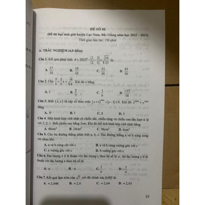 Sách - Tuyển chọn đề thi học sinh giỏi môn toán lớp 7(2023)