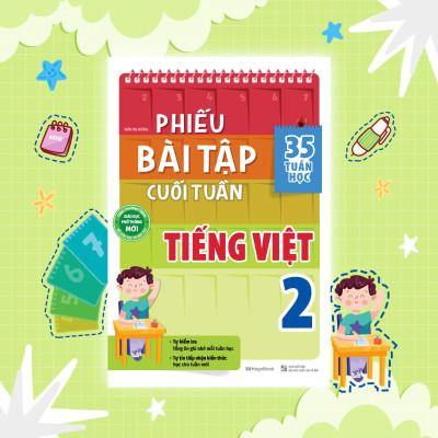Sách - Phiếu Bài Tập Cuối Tuần Toán Và Tiếng Việt Lớp 2 - Combo   2 Cuốn - Megabook