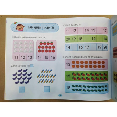 Toán tiền tiểu học - Cộng trừ trong phạm vi 10, 20 - Tập viết cho bé chuẩn bị vào lớp 1