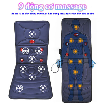 Đệm [Nệm] Massage Toàn Thân Cao Cấp Nikio NK-153  - Máy Massage Toàn Thân Tích Hợp Đèn Hồng Ngoại