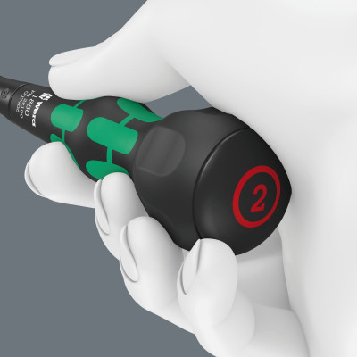 Tua vít 4 cạnh cán tròn Ball-Grip PH2 Wera 05007907001 1850 PH 2 x 150 mm với mũi vít Lasertip chống trượt vít