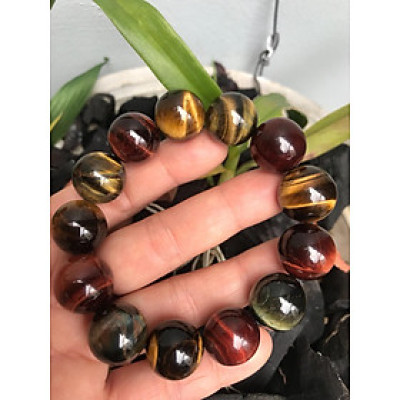 VÒNG ĐẸP ĐÁ MẮT HỔ TỰ NHIÊN 16MM NAM ĐEO A1