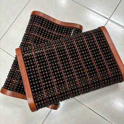 Gối Hạt Gỗ Mun Cao Cấp , Gối Công Thái Học - Kích Thước 43cmx24cmx8/4cm ( video , hình thật )