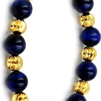 Vòng tay chuỗi hạt đá mắt hổ xanh đen 10 ly MV13