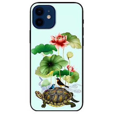 Ốp lưng dành cho Iphone 12 Mini - Iphone 12 - Iphone 12 Pro - 12 Pro Max - mẫu Sen Và Rùa
