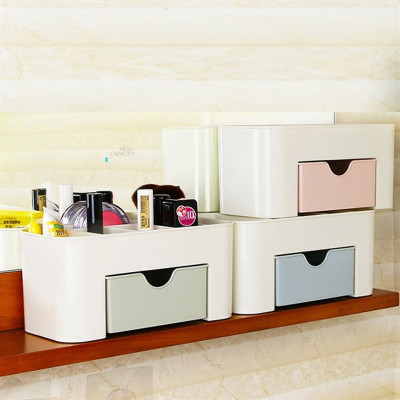 Kệ Đựng Mỹ Phẩm Mini Tiện Dụng Bằng Nhựa, Kệ Đựng Đồ Dùng Đa Năng Có Ngăn Kéo (Giao Màu Ngẫu Nhiên)