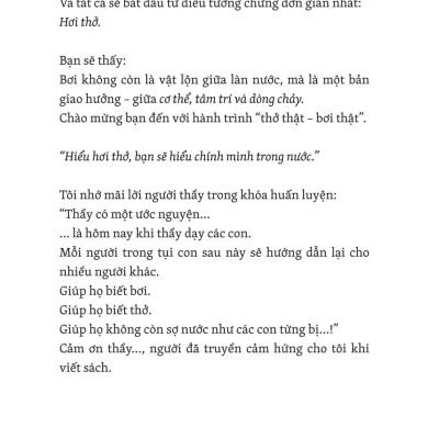 Sách - Thở Thật - Thở Giả - Thay Đổi Nhỏ-Khác Biệt To - Bí Quyết Nổi, Bơi Xa Không Mệt
