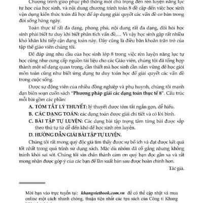 Sách - Phương Pháp Giải Các Dạng Toán Thực Tế 8 (Tài Liệu Dùng Chung Cho Các Bộ Sách)