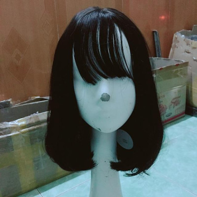 Tóc giả nguyên đầu cúp cao cấp- tặng lưới chùm tóc- hình thật