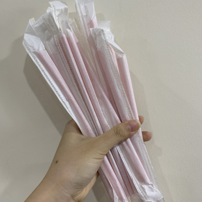 Ống hút ống hút gạo ống hút ngũ cốc dùng hút cafe, nước ép có màng bọc