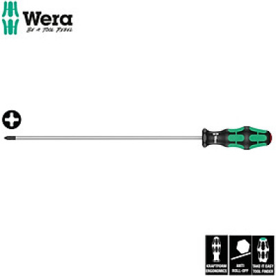 Tua vít dài 350 ph screwdriver for phillips screws,  ph2 X 300mm, Wera 05008730001