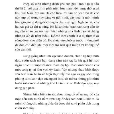 Ảo Tưởng Của Sự Bất Khả Chiến Bại - Sự Trỗi Dậy Và Sụp Đổ Của Các Doanh Nghiệp Bài Học Từ Đế Chế Inca