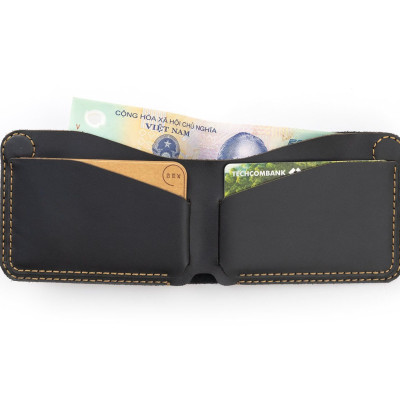 Bộ sản phẩm ví Cá Chép Mùa Trăng , hiệu Khắc Tên, chất liệu da bò - Hàng chính hãng