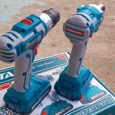 BỘ COMBO MÁY SIẾT BULOONG VÀ MÁY KHOAN DÙNG PIN 20V (2PIN 2AH, 1 SẠC) TOTAL TCKLI2007 - HÀNG CHÍNH HÃNG