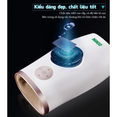 Máy massage bàn tay pin sạc Nikio NK-330 - Không dây hoạt động điện áp suất không khí và nén nhiệt