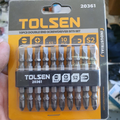 BỘ 10 TUA VÍT 2 ĐẦU CỘNG & TRỪ (PH2 / SL5.5 * 65MM) TOLSEN 20361 - HÀNG CHÍNH HÃNG