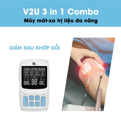 !!!SALE OFF!!! Máy Mát - Xa Trị Liệu Đa Năng ( V2U 3IN1 Combo). Chính hãng V2U Việt Nam