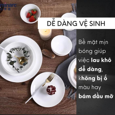 Bộ 6 bát (chén) cơm thủy tinh Luminarc Diwali 12cm N3973*6, dùng lò vi sóng, máy rửa bát | Hàng chính hãng