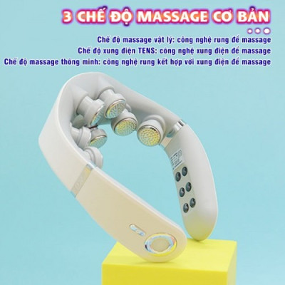 Máy massage cổ xung điện 8D Nikio NK-131 - Rung nóng kết hợp ánh sáng sinh học