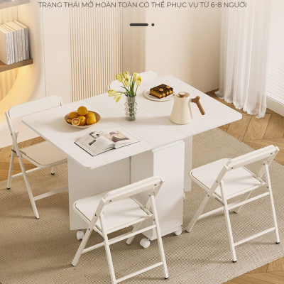 Bàn ăn thông minh 4 ghế gấp gọn tiết kiệm diện tích thương hiệu IGA