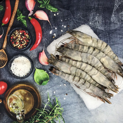 Tôm sú nguyên con sinh thái Seaprodex kích cỡ 6 con/hộp, 500gr