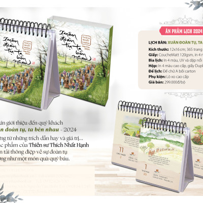 Lịch Bàn 2024 - Xuân Đoàn Tụ, Ta Bên Nhau - Thích Nhất Hạnh