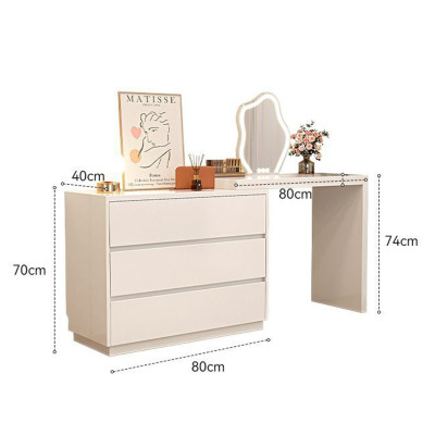 Bàn trang điểm đẹp xoay thông minh có tủ 3 ngăn kéo gỗ mdf phủ melamin chống xước thương hiệu IGA - GP325