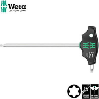 Hoa thị chữ T Wera 05023380001 TORX HF TX45 x 200mm chức năng giữ vít dài 200mm