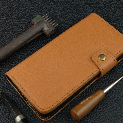 Bao da cho ·điện thoại 12 pro max, 13 pro max handmade dạng ví da bò thật