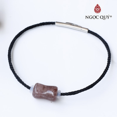 Vòng dây thép đá thạch anh dâu mệnh hỏa, thổ - Ngọc Quý Gemstones