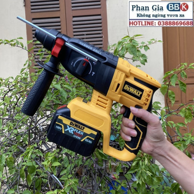 [LOẠI 1] Máy Khoan Đục Bê Tông 199V - 3 Chức Năng: Khoan, khoan búa, đục - Động Cơ Không Chổ Than 100% Lõi Đồng