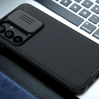 Ốp lưng cho Samsung Galaxy S23 FE bảo vệ camera chống sốc hiệu Nillkin Camshield chống sốc cực tốt, chất liệu cao cấp - hàng nhập khẩu