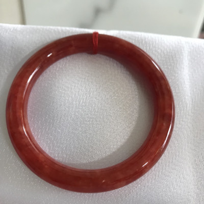 Vòng Cẩm Thạch Đỏ Đẹp A Ni 49mm x chột 7,5mm màu đỏ bông tươi sáng bóng đẹp nữ 45kg - 49kg đeo mệnh hỏa mệnh thổ đeo xuất sắc đẹp món quà tặng ý nghĩa ạ