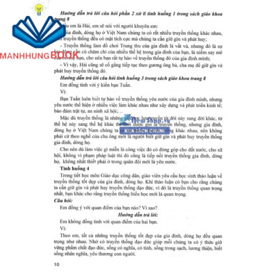 SÁCH - hướng dẫn trả lời câu hỏi và bài tập giáo dục công dân lớp 6 (bám sát sgk kết nối tri thức với cuộc sống)