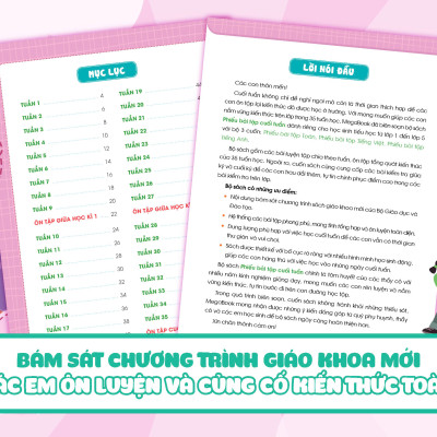 Combo Phiếu Bài Tập Cuối Tuần Toán + Tiếng Việt + Tiếng Anh Lớp 4 (35 Tuần Học) (Bộ 3 Cuốn) - MEGA