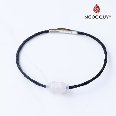 Vòng dây thép đá thạch anh hồng mệnh hỏa, thổ - Ngọc Quý Gemstones