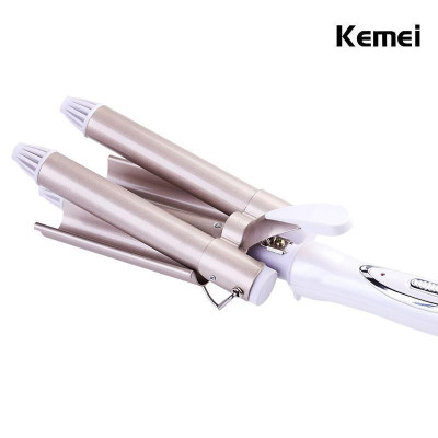 Máy Uốn Tóc Chuyên Nghiệp Kemei KM-1010 3 Trục Uốn Có Mức Điều Chỉnh Nhiệt