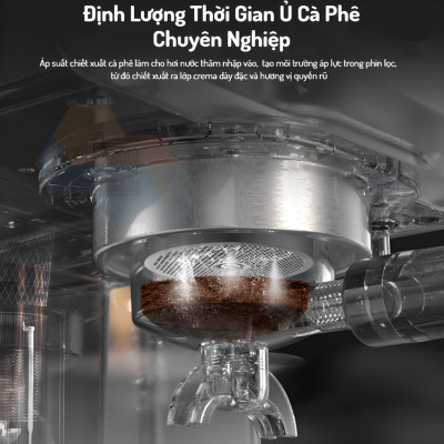 Máy pha cà phê Espresso chuyên nghiệp thương hiệu Mỹ cao cấp HiBREW H10 Plus - Hàng Nhập Khẩu