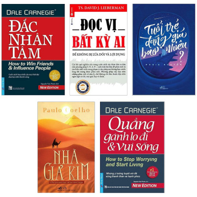 Combo Sách Kỹ Năng: Đắc Nhân Tâm + Đọc Vị Bất Kỳ Ai + Quẳng Gánh Lo Đi Và Vui Sống + Tuổi Trẻ Đáng Giá Bao Nhiêu? + Nhà Giả Kim (Top 5 Cuốn Sách Kỹ Năng Sống, Tư Duy Và Làm Việc Bán Chạy Nhất Thế Giới - Tặng Kèm Postcard Green Life)