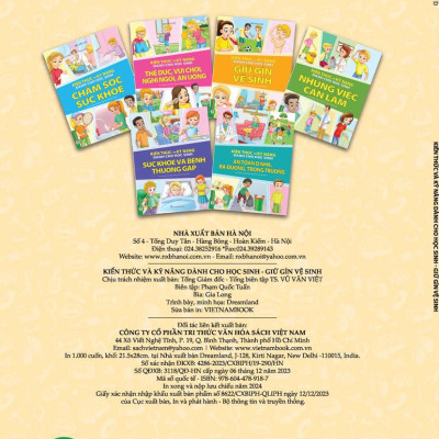 Combo 6 Quyển Kiến Thức Và Kỹ Năng Dành Cho Học Sinh: Chăm Sóc Sức Khoẻ + Thể Dục, Vui Chơi, Nghỉ Ngơi, Ăn Uống + Giữ Gìn Vệ Sinh + Những Việc Cần Làm + Sức Khoẻ Và Bệnh Thường Gặp + An Toàn Ở Nhà, Ra Đường, Trong Trường