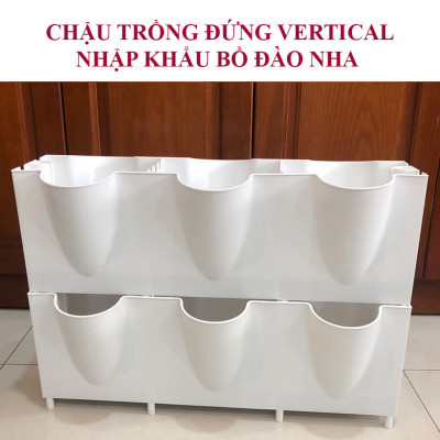 CHẬU TRỒNG RAU BAN CÔNG THẲNG ĐỨNG NÔNG NGHIỆP CÔNG NGHỆ CAO BỒ ĐÀO NHA