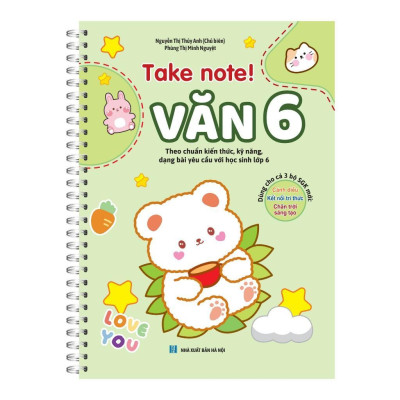 Sách - Take Note - Văn 6 - Có Lò Xo + 3500 Từ Vựng Tiếng Anh - Bản Màu - Minh Thắng