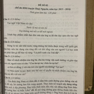Tuyển Chọn Đề Thi Bồi Dưỡng Học Sinh Giỏi Lớp 8 Môn Giáo Dục Công Dân