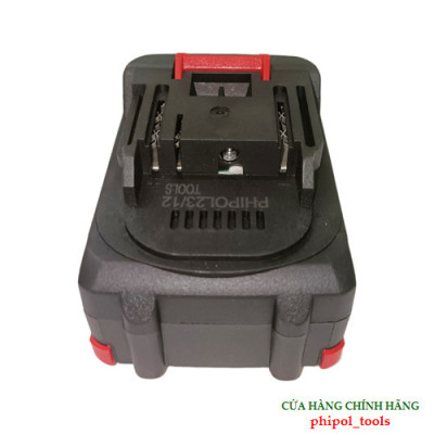 Pin 10 cell dung lượng 1300mAh PHIPOL TOOLS 3.5Ah/21V LI-ION có đèn báo hiển thị dung lượng - Hàng Chính Hãng