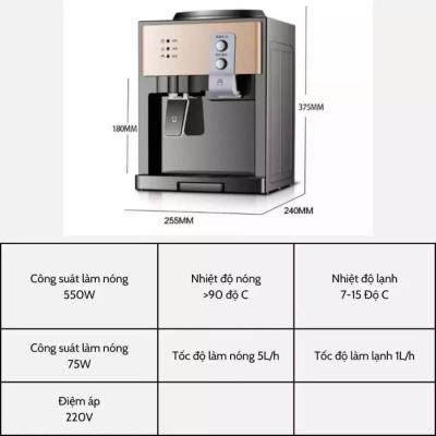 Máy Nước Nóng Siêu Tốc Để Bàn – Đun 100°C Nhanh Trong 3 Giây, Tiết Kiệm Điện , ĐÈN