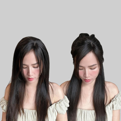 Mái bay mini 2 kẹp tóc thậ.t nữ - Tóc Giả Vân Anh